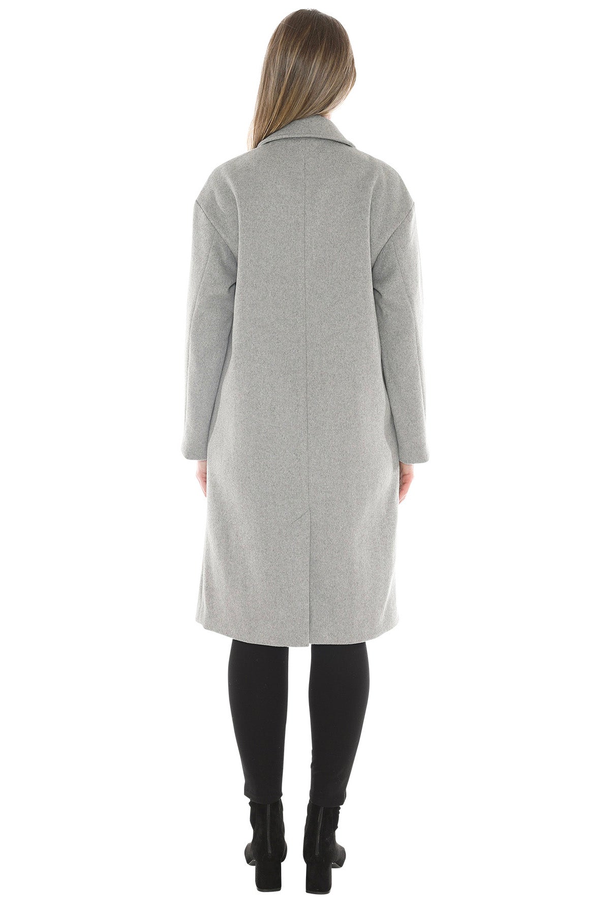 Jump Wool Blend Coat - Grey Marle