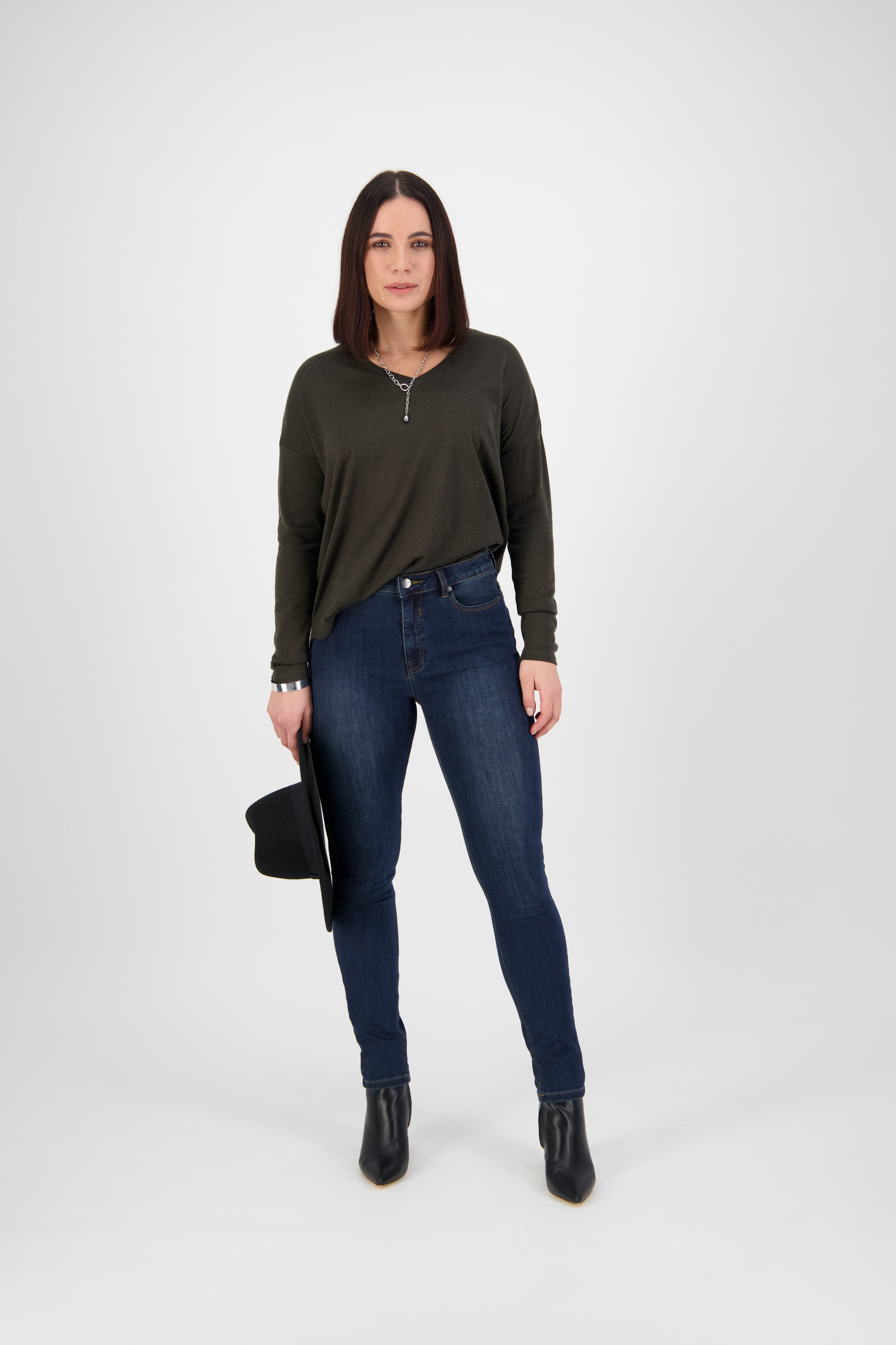 Vassalli Skinny Leg Full Length Jean - Indigo