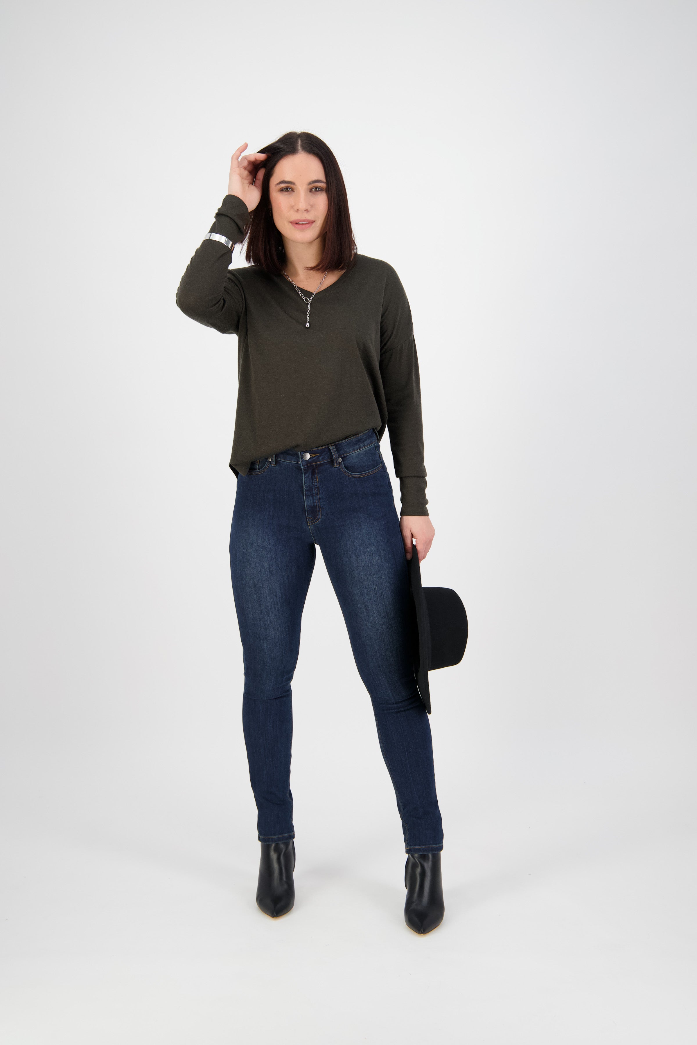 Vassalli Skinny Leg Full Length Jean - Indigo