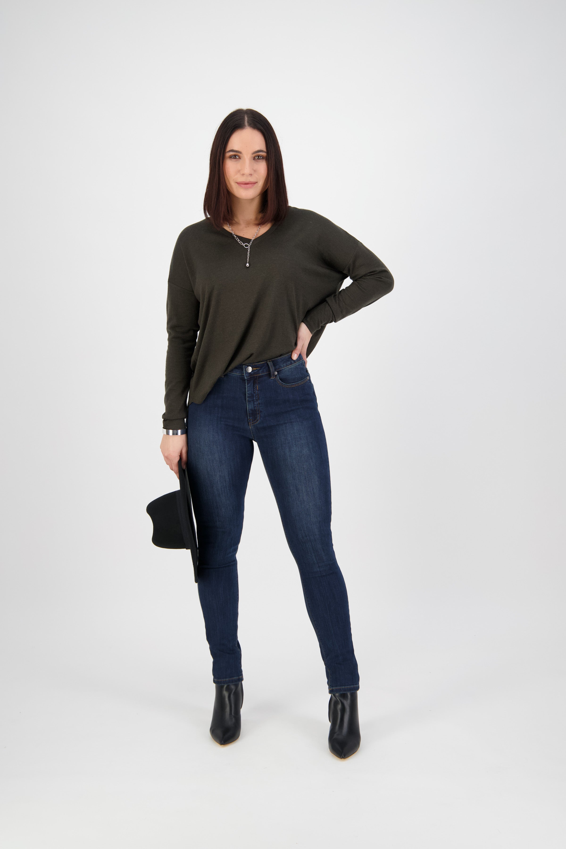 Vassalli Skinny Leg Full Length Jean - Indigo