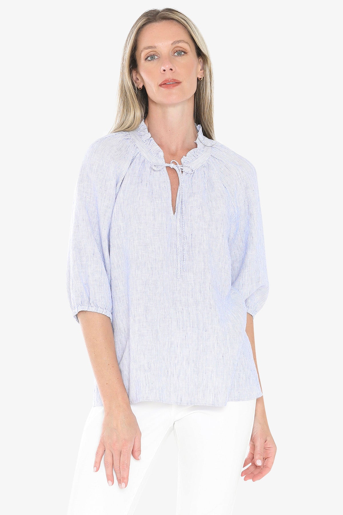 Jump Core Stripe Top - Blue/White