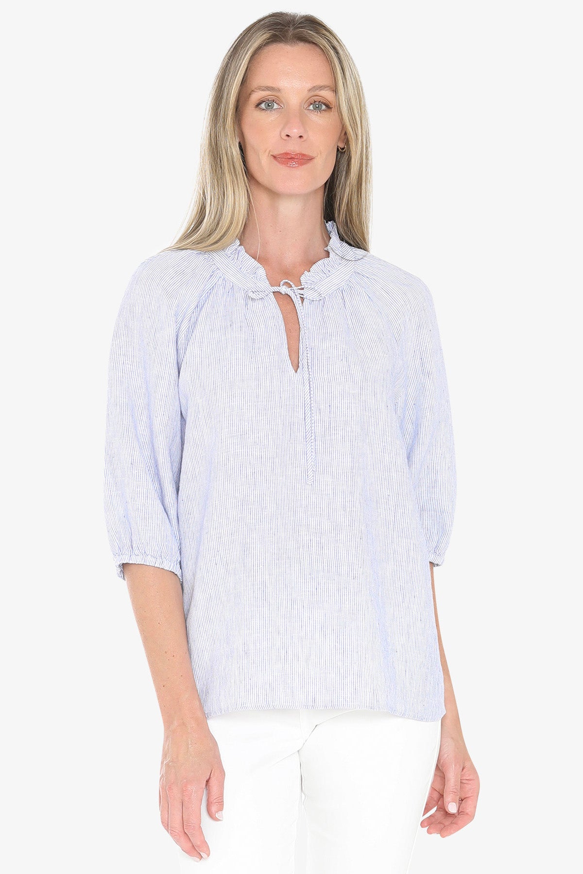 Jump Core Stripe Top - Blue/White