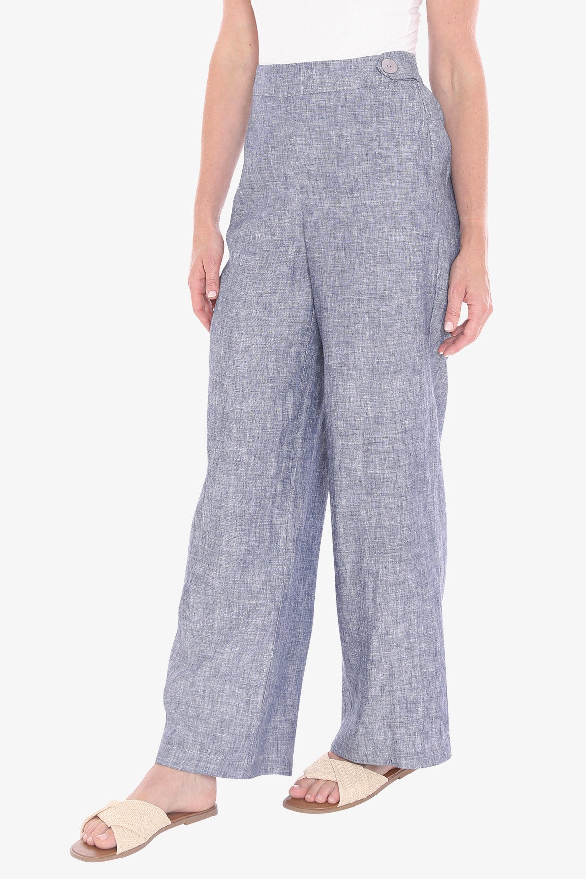 Jump Button Tab Pant - Nightsky
