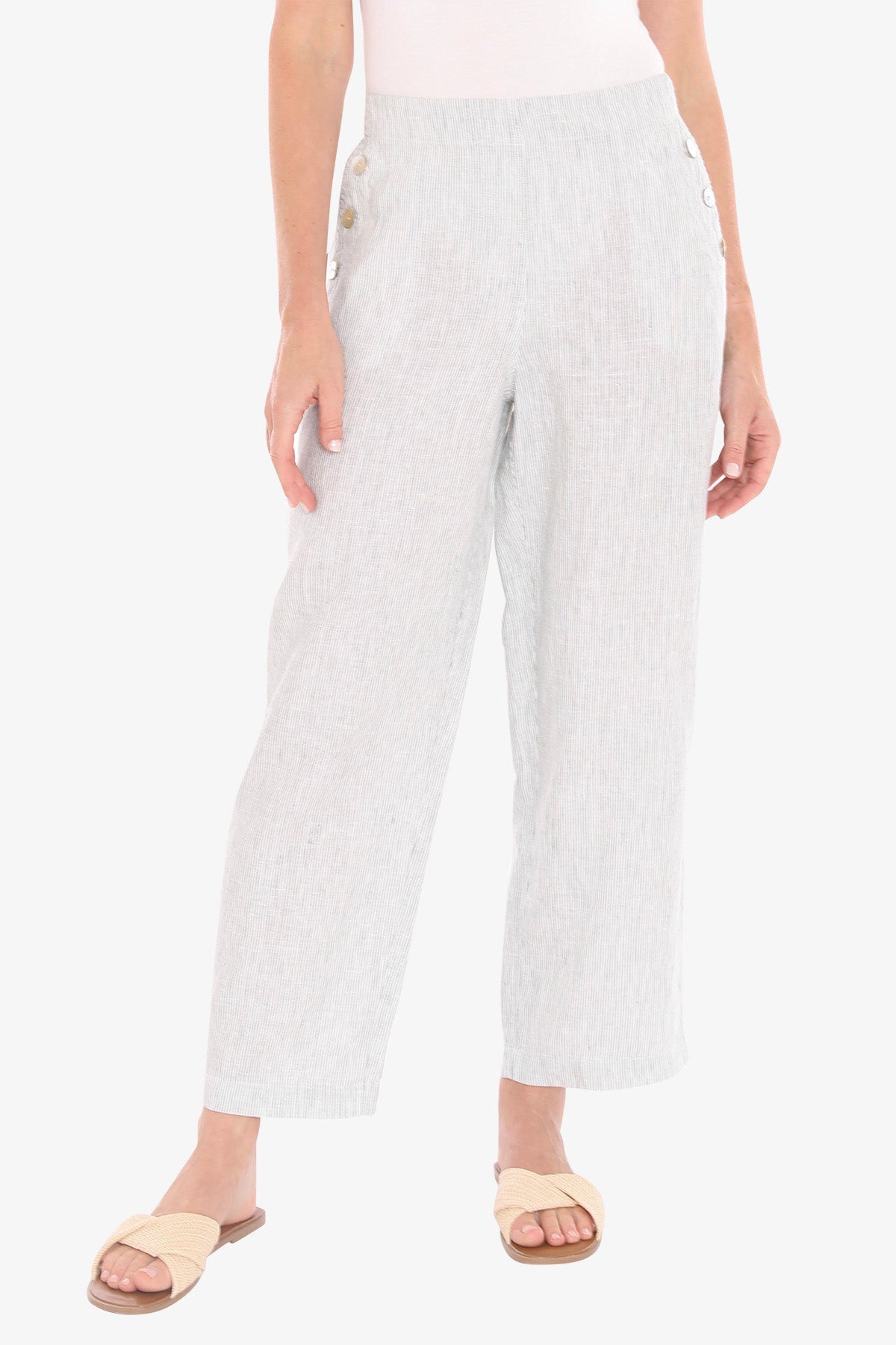 Jump 7/8 Core Pants - Basil/White