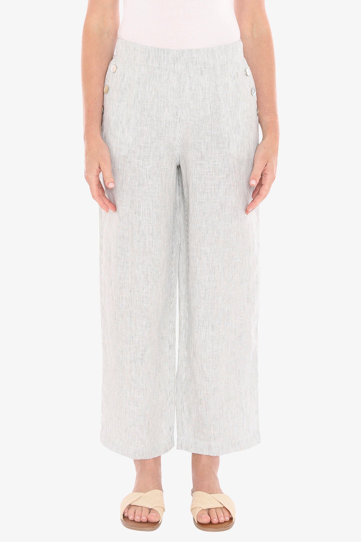 Jump 7/8 Core Pants - Basil/White
