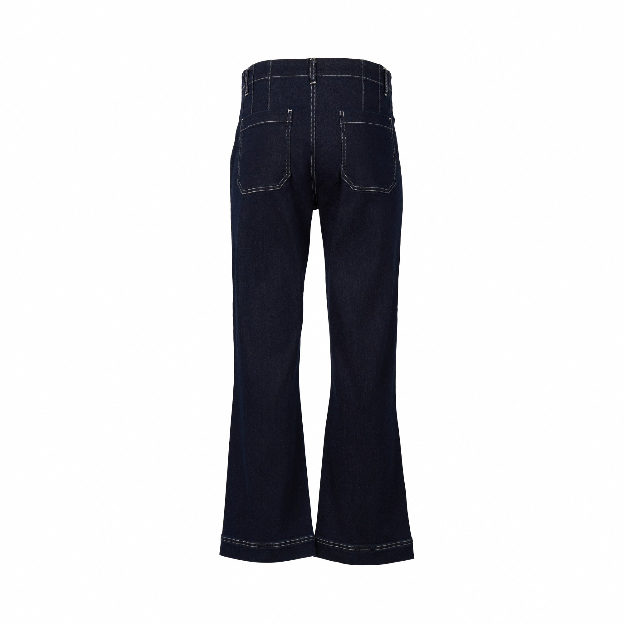 Vassalli Wide Leg Ankle Grazer Jean - Ink Denim