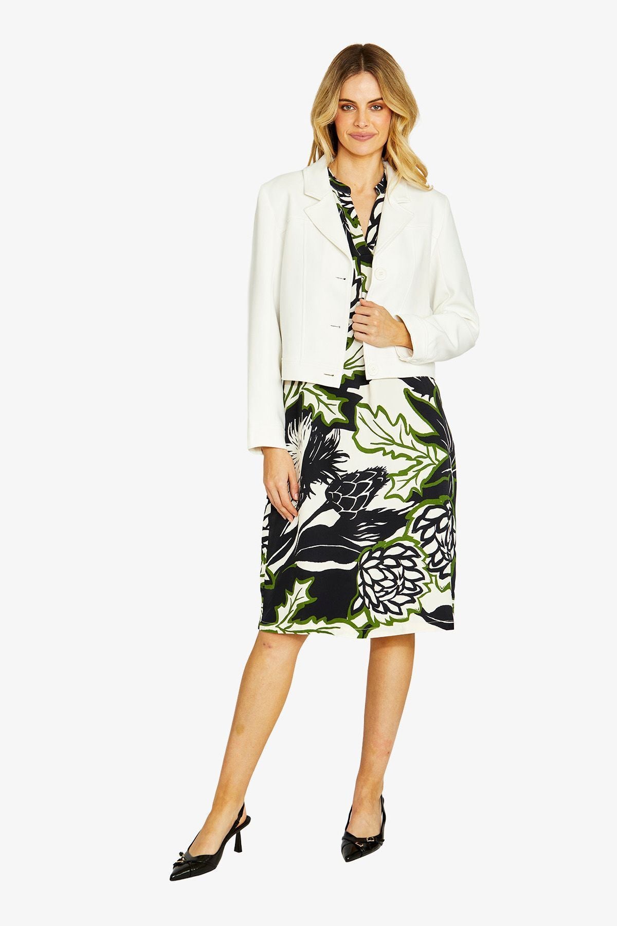 Ping Pong Abstract Floral Shift Dress