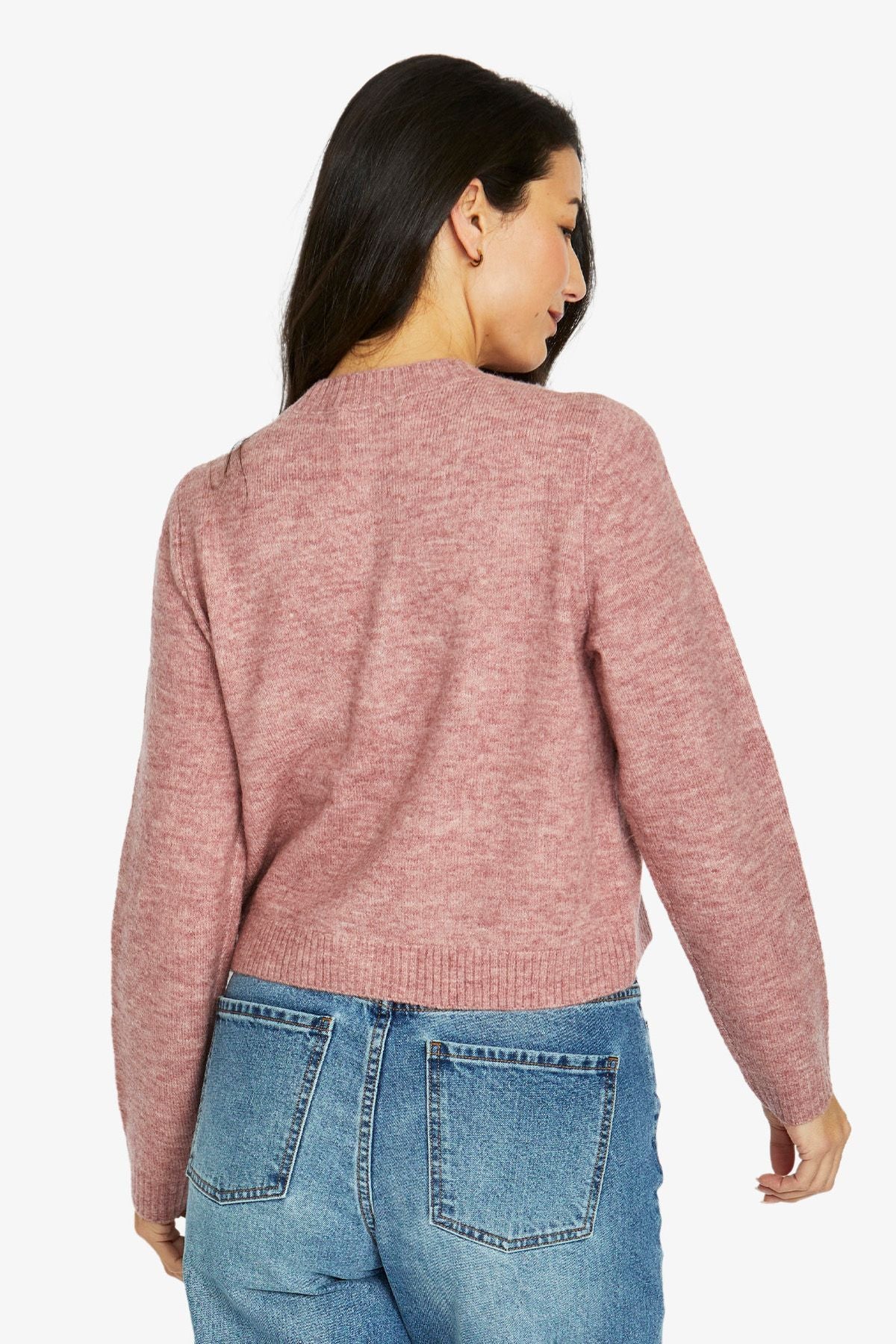 Jump Flower Stem Cardigan - Merlot