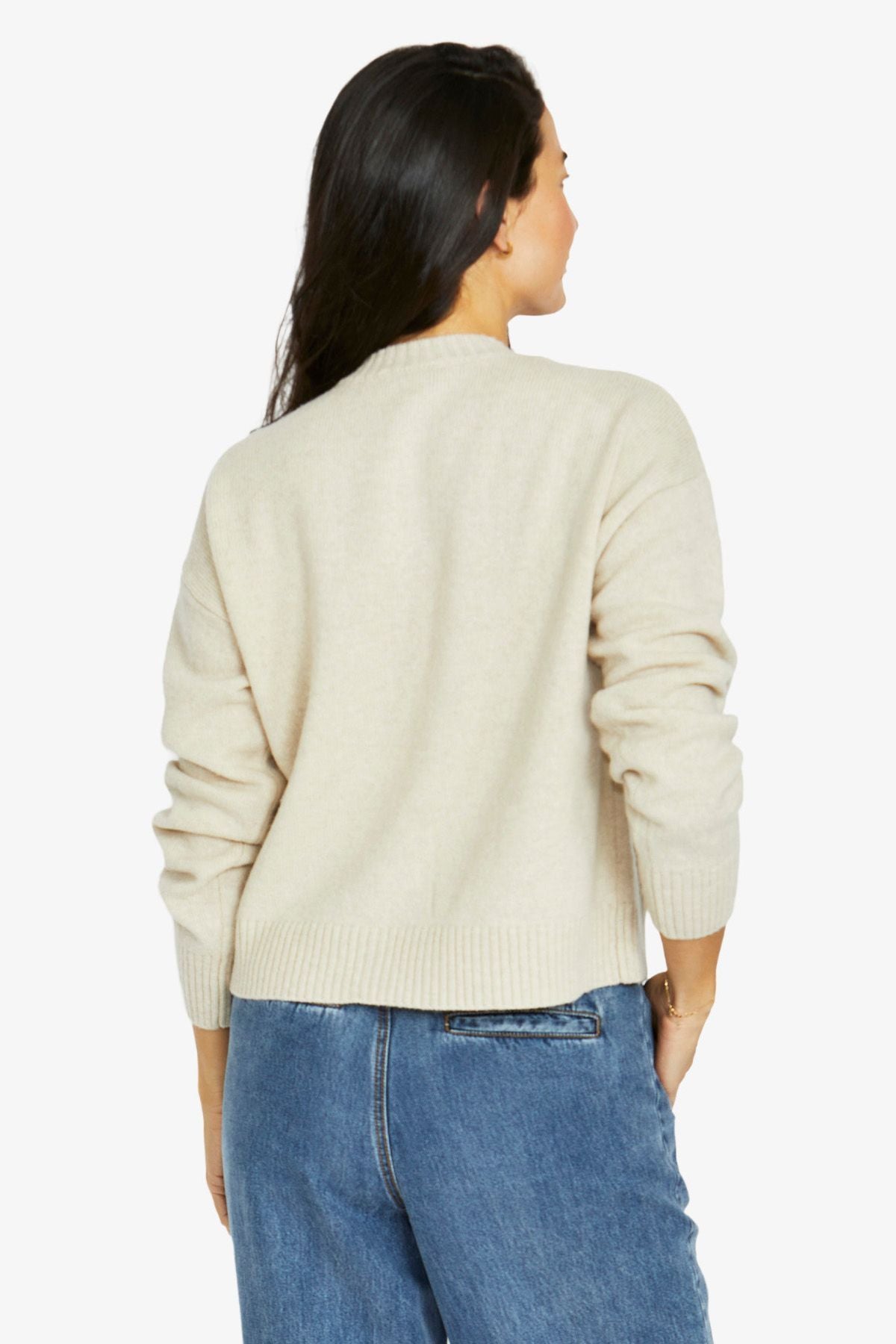 Jump Embroidered Cardigan - Natural