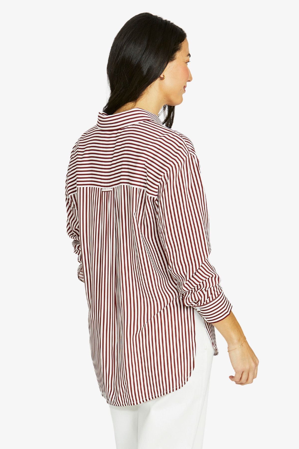 Jump Stripe Shirt - Merlot