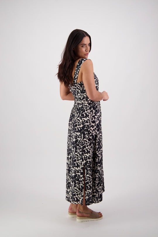 Vassalli Sleeveless Dress with Wide Straps - Manhattan