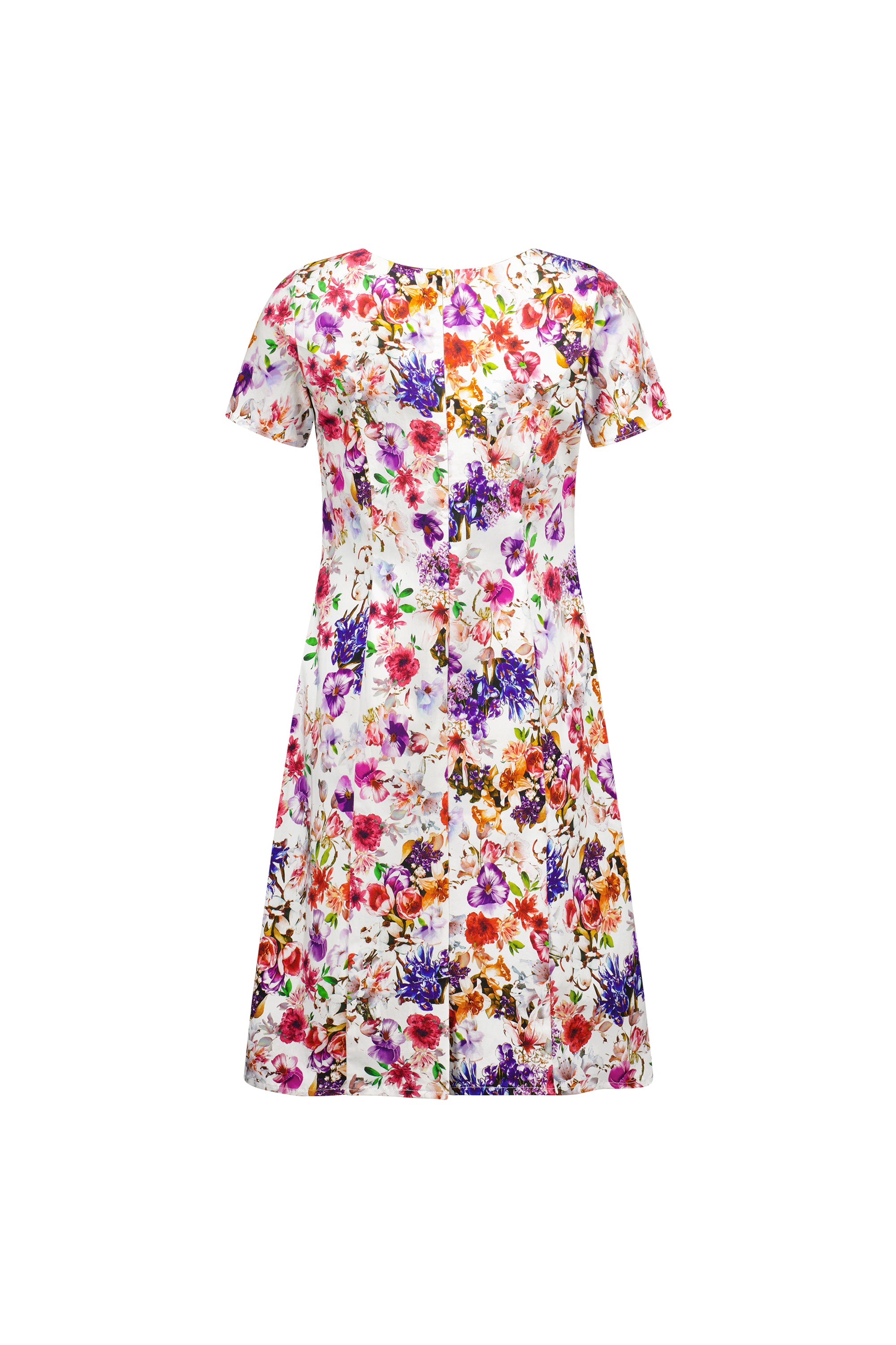 Vassalli Printed Short Sleeve Dress - Burst