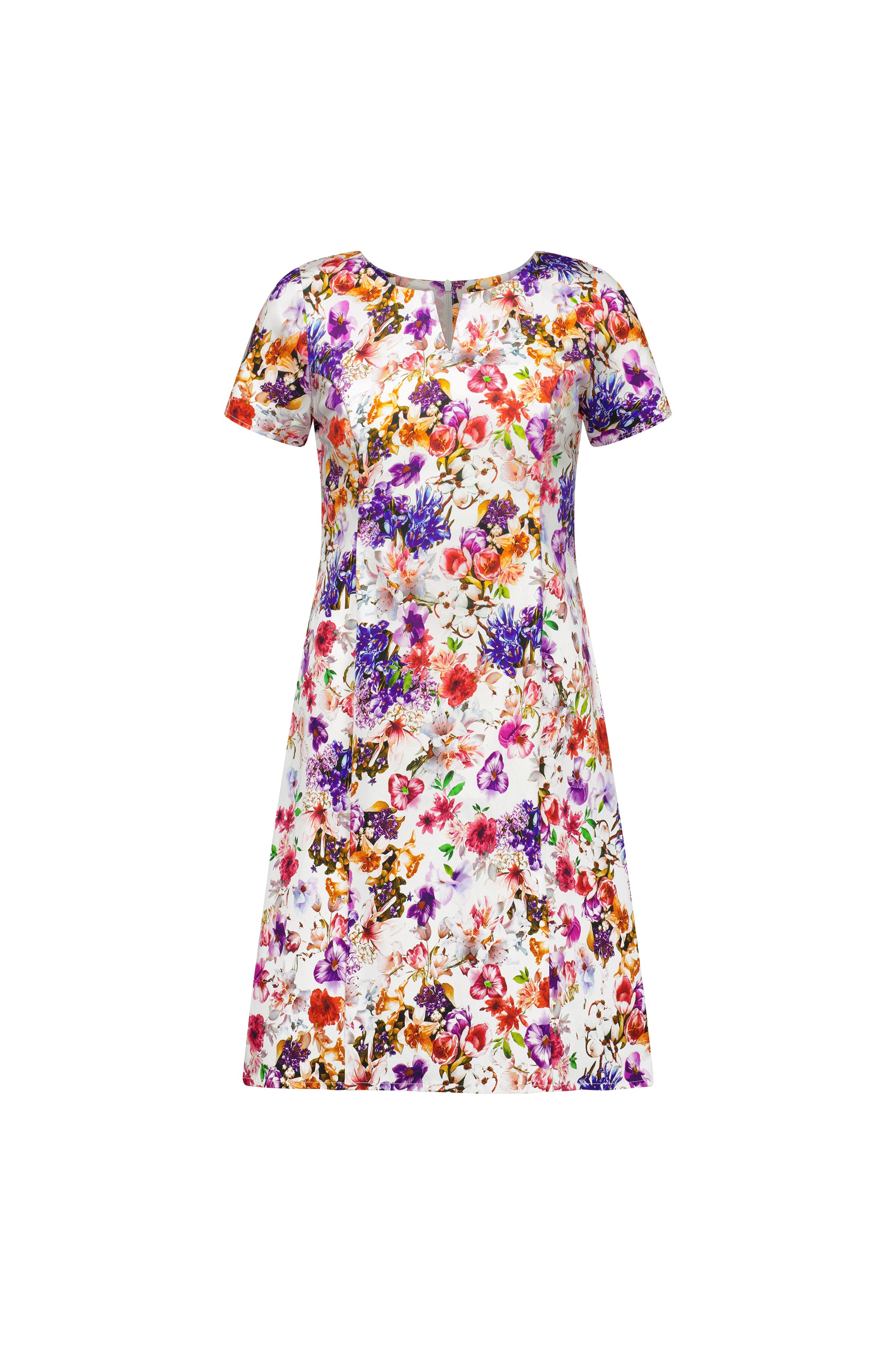 Vassalli Printed Short Sleeve Dress - Burst