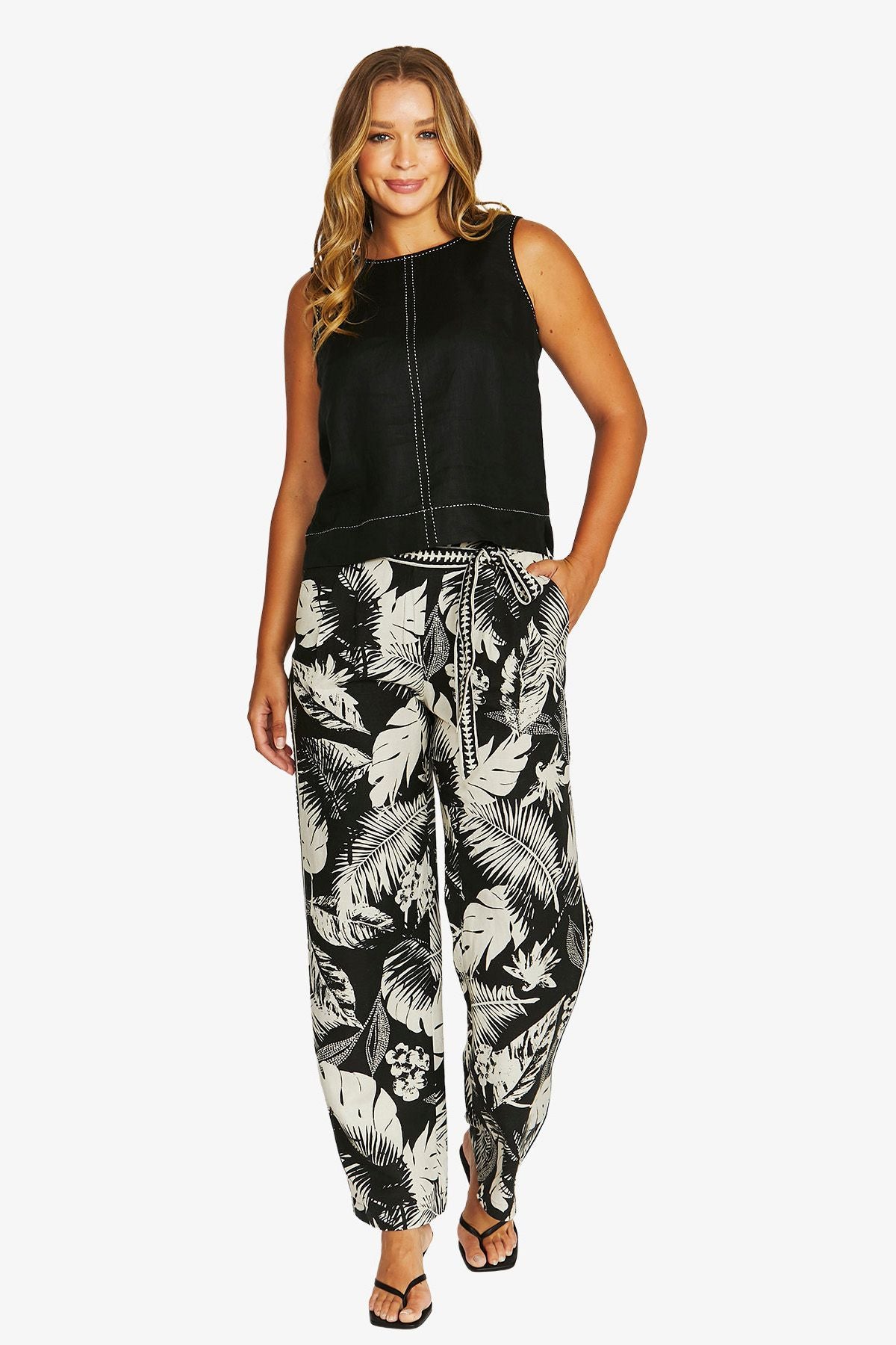 Jump Tac Stitch Top - Black