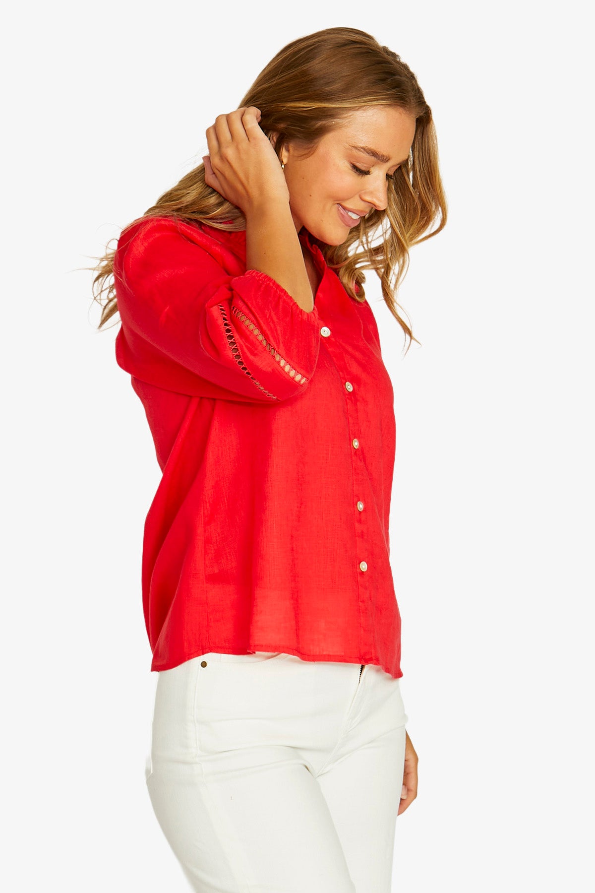 Jump Trim Detail Top - Chilli