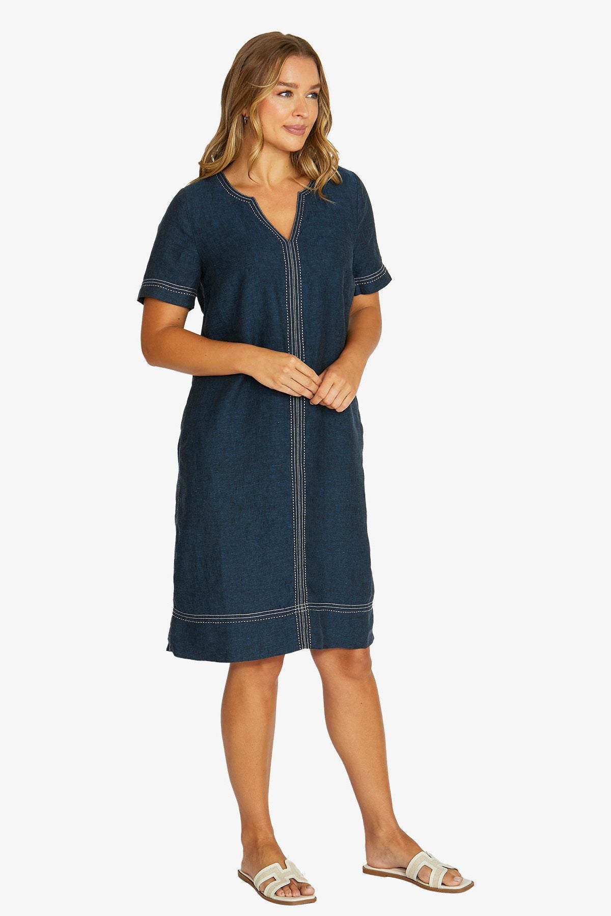 Jump Tack Stitch Dress - Ink