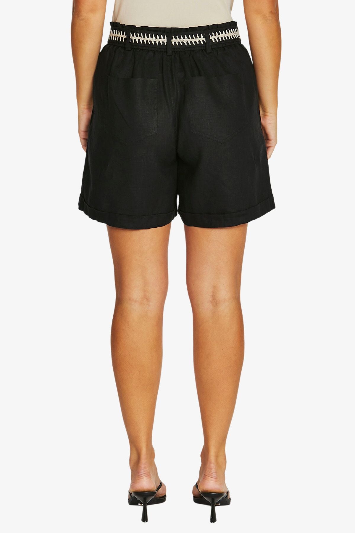 Jump Contrast Stitch Short - Black