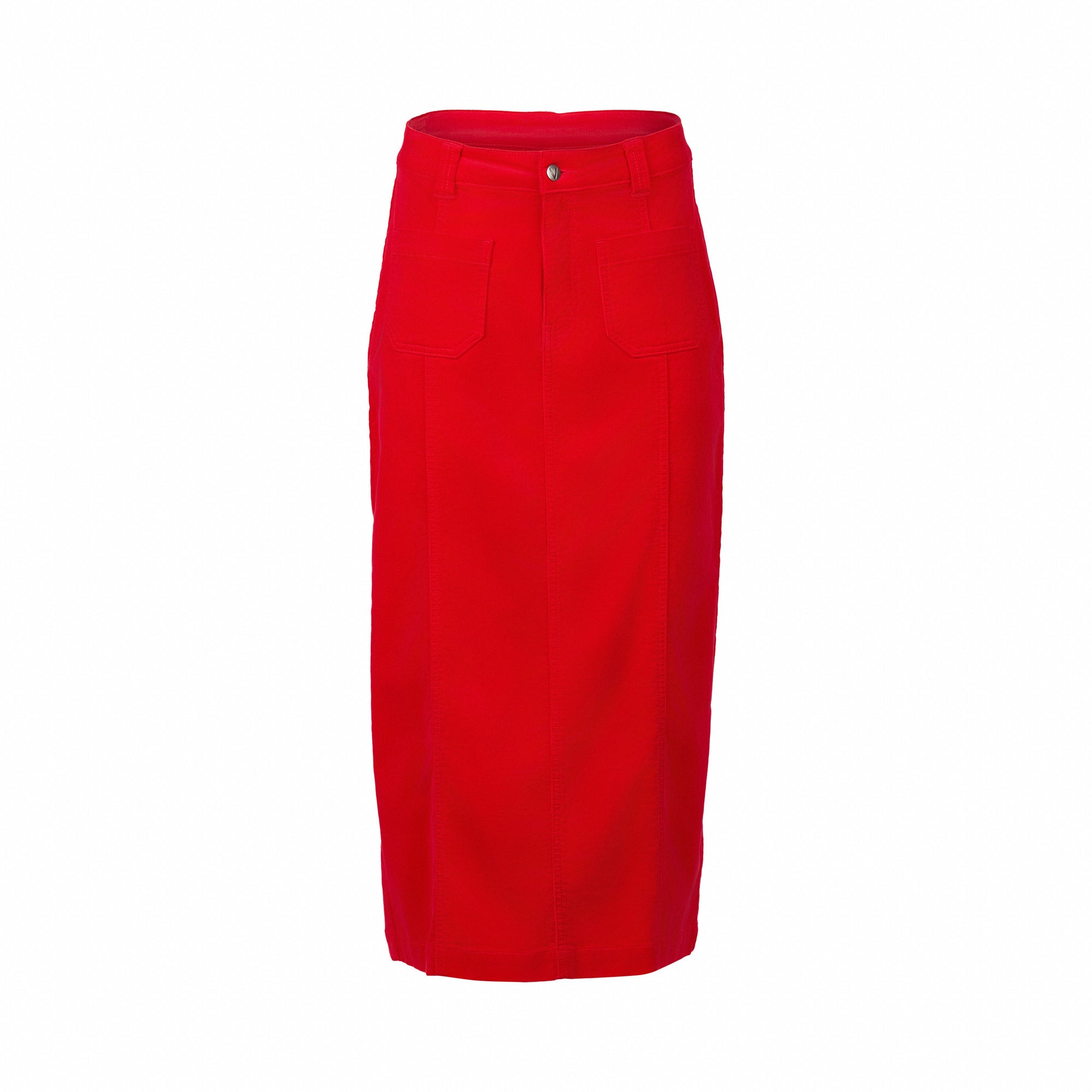 Vassalli Mid Length Cord Skirt - Fiesta