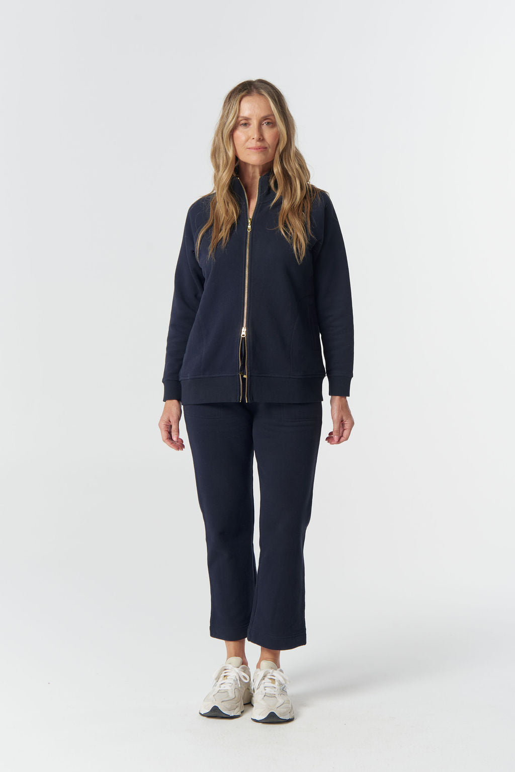 Goondiwindi Cotton Barkly Cotton Fleece Jacket - Dark Navy