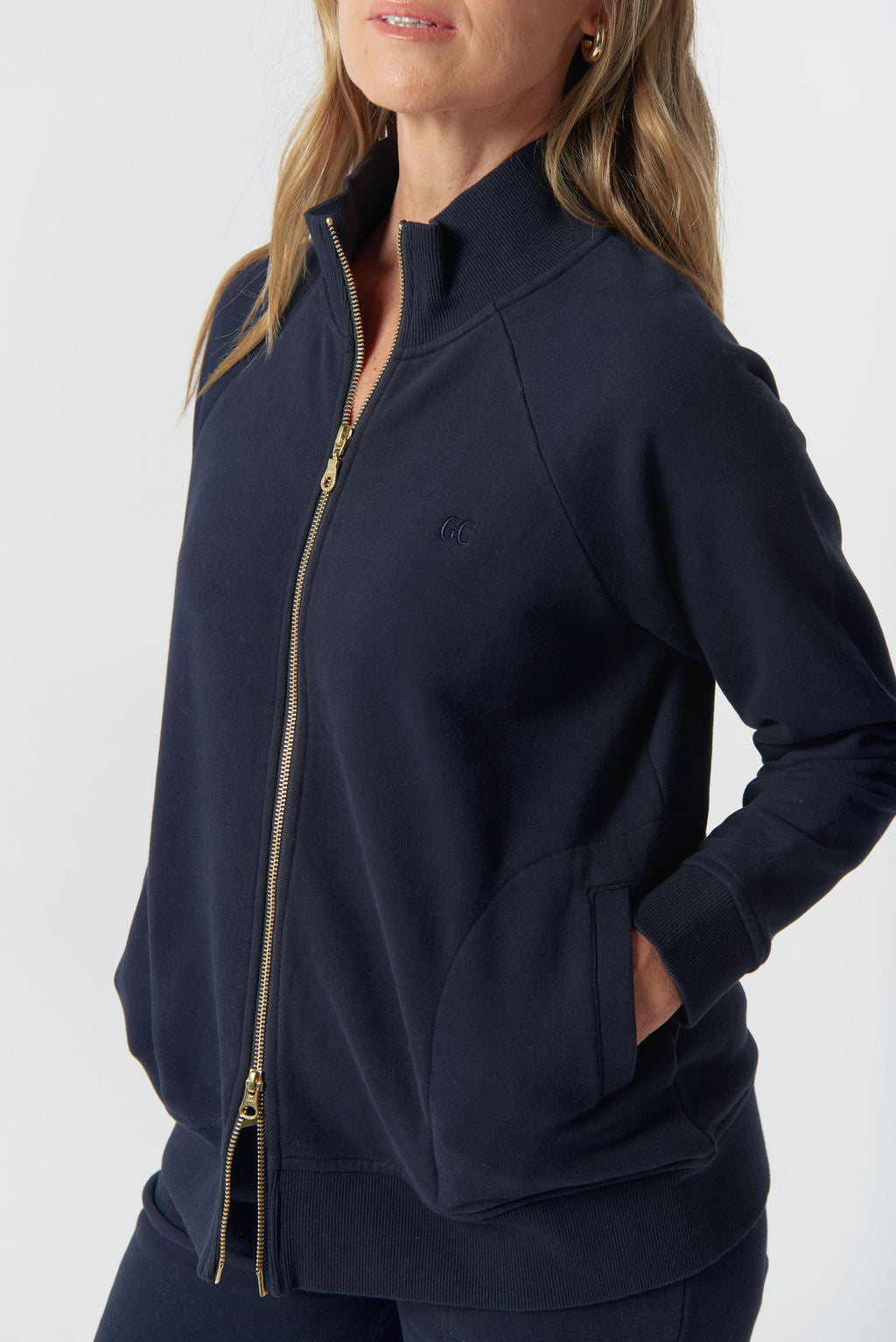 Goondiwindi Cotton Barkly Cotton Fleece Jacket - Dark Navy