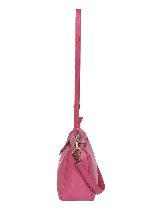 Cosgrove & Co Alex Barrel Shoulder Bag - Fuschia