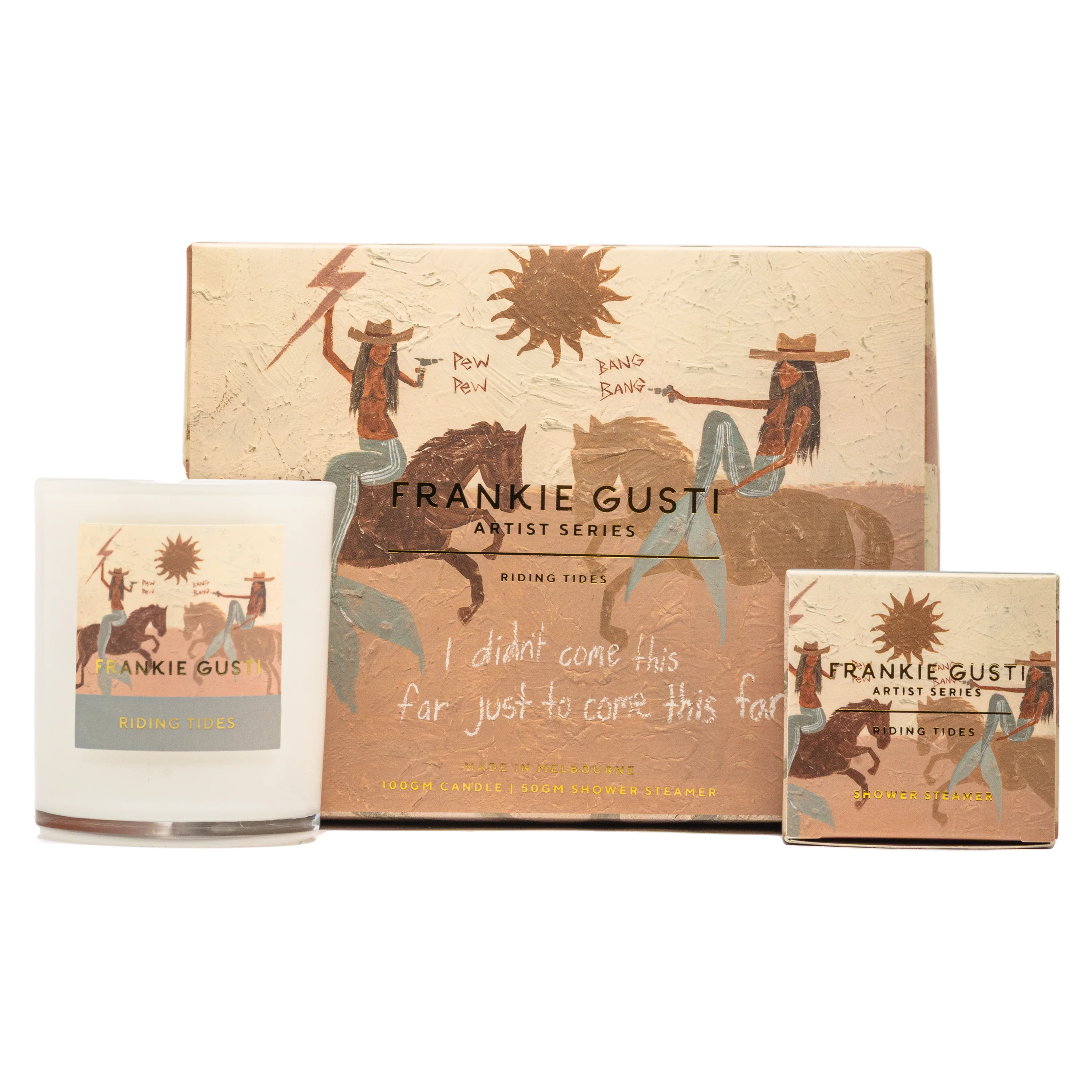 Frankie Gusti Riding Tides | Tahnee Kelland | Artist Series Candle & Steamer Duo
