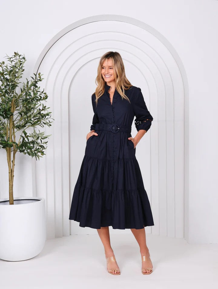 Leoni Dior Dress - Navy