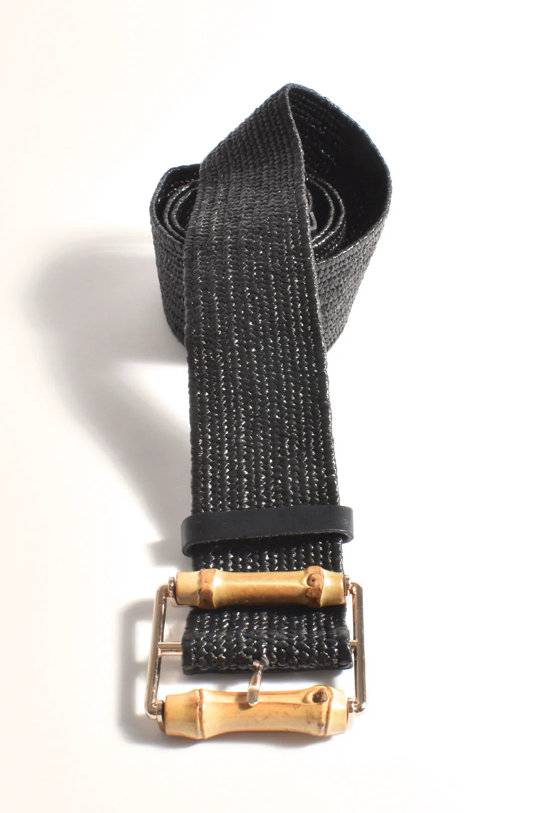 Adorne Bamboo Buckle Stretch Belt