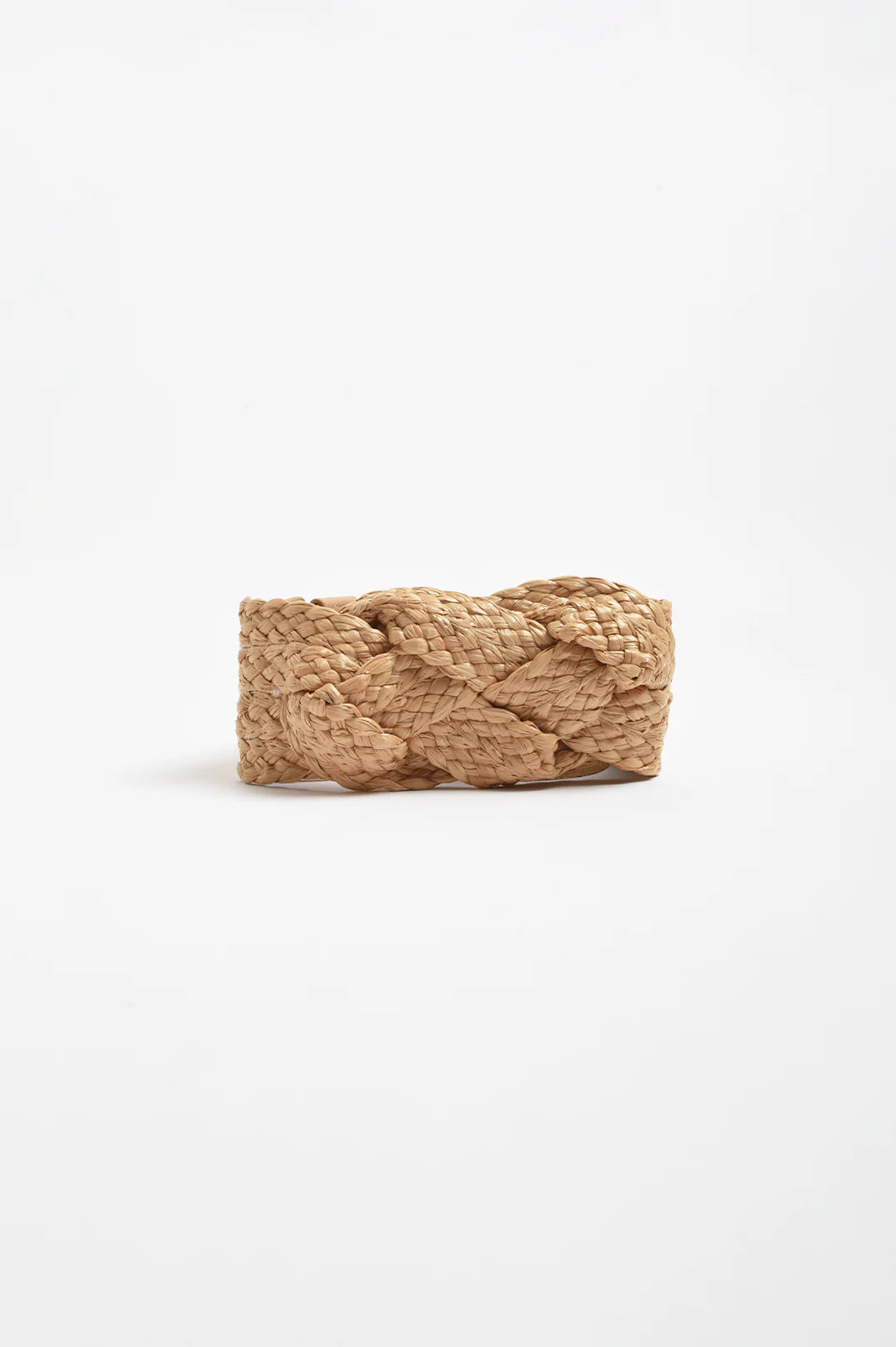 Adorne Knot Front Weave Stretch Belt - Natural