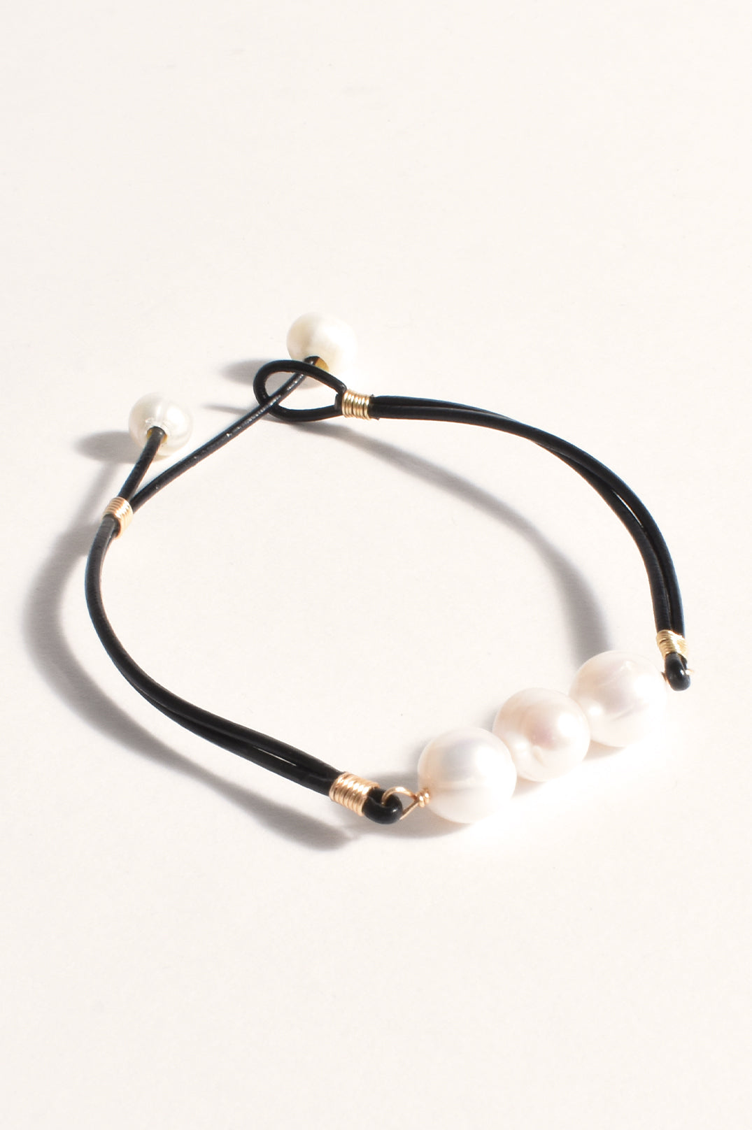 Adorne Freshwater Pearl Trio Cord Bracelet