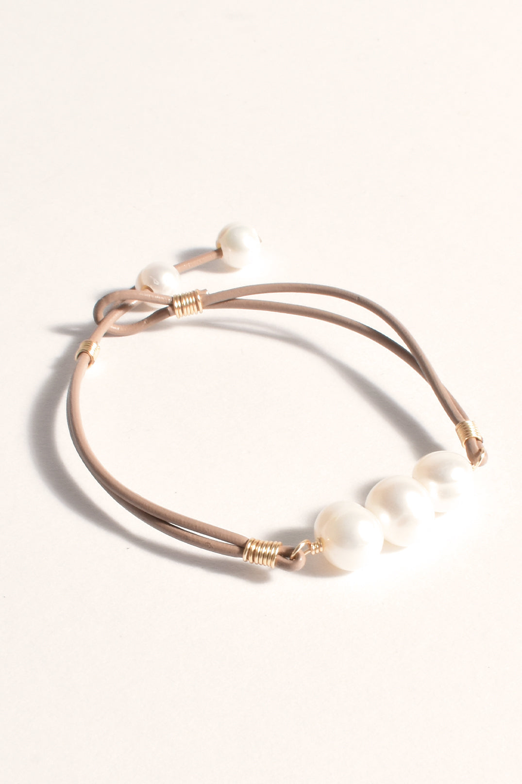 Adorne Freshwater Pearl Trio Cord Bracelet