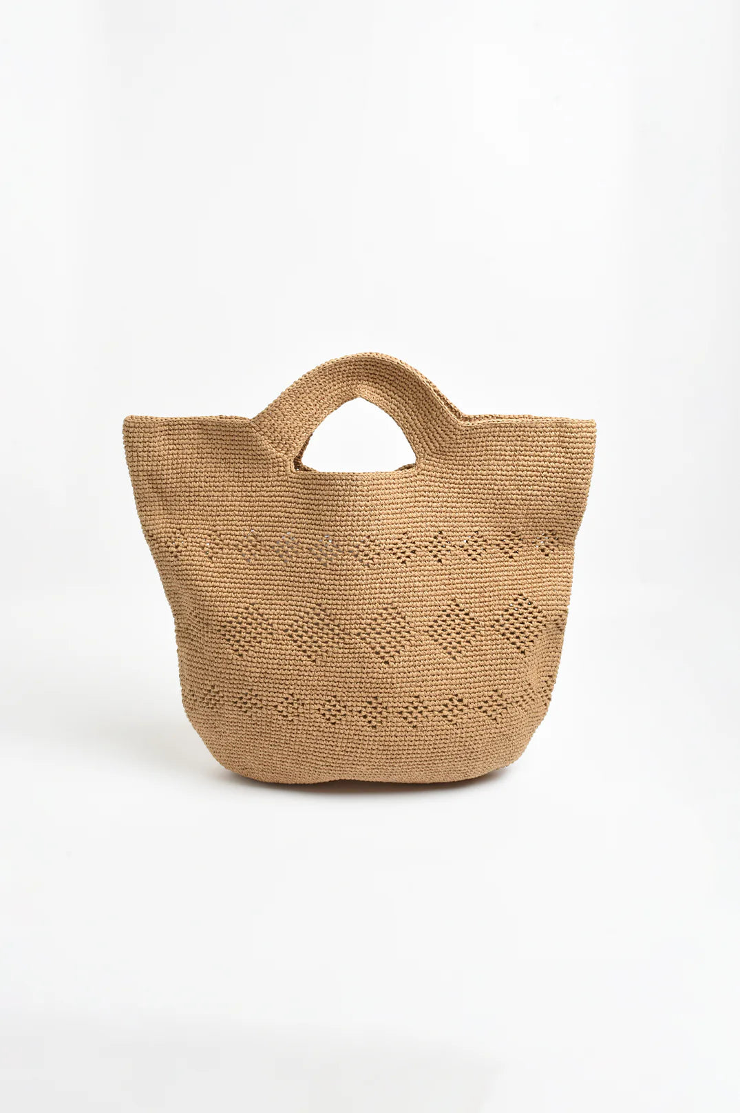 Adorne Esta Diamond Weave Event Basket - Camel