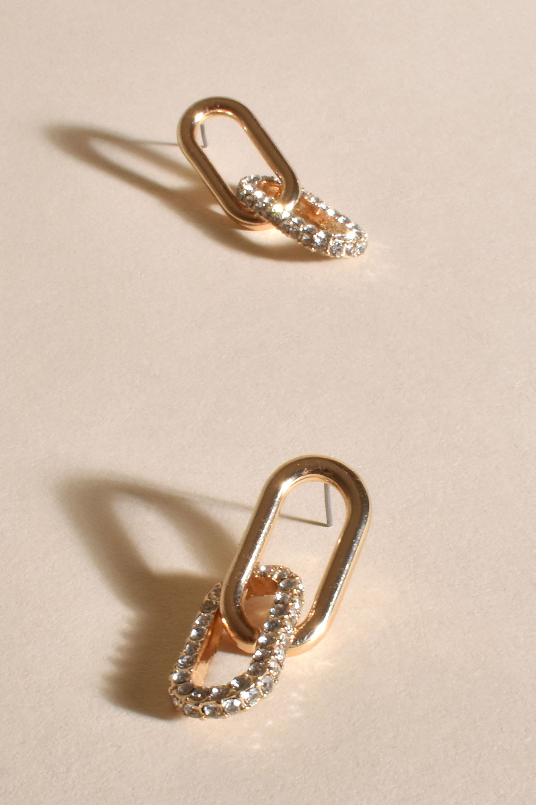 Adorne Diamante Link Drop Earrings