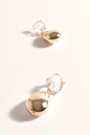 Adorne Stone Top Teardrop Earrings