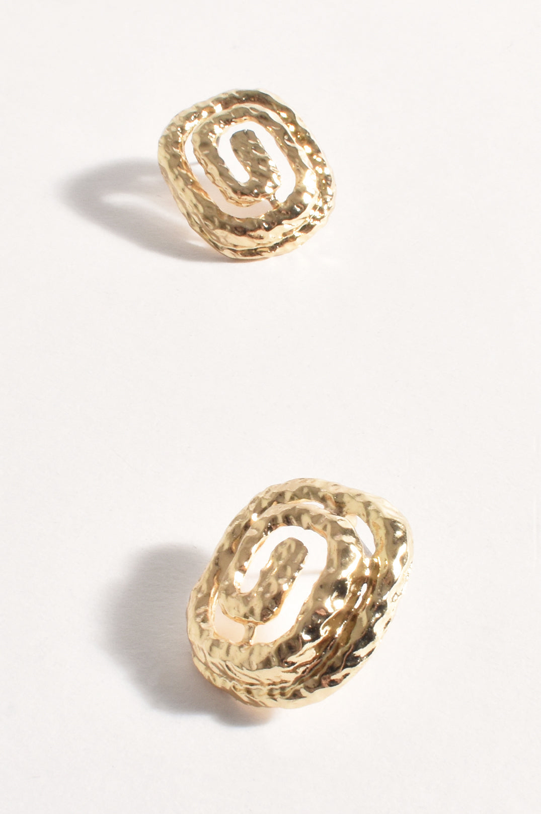 Adorne Spiral Textured Stud Earrings