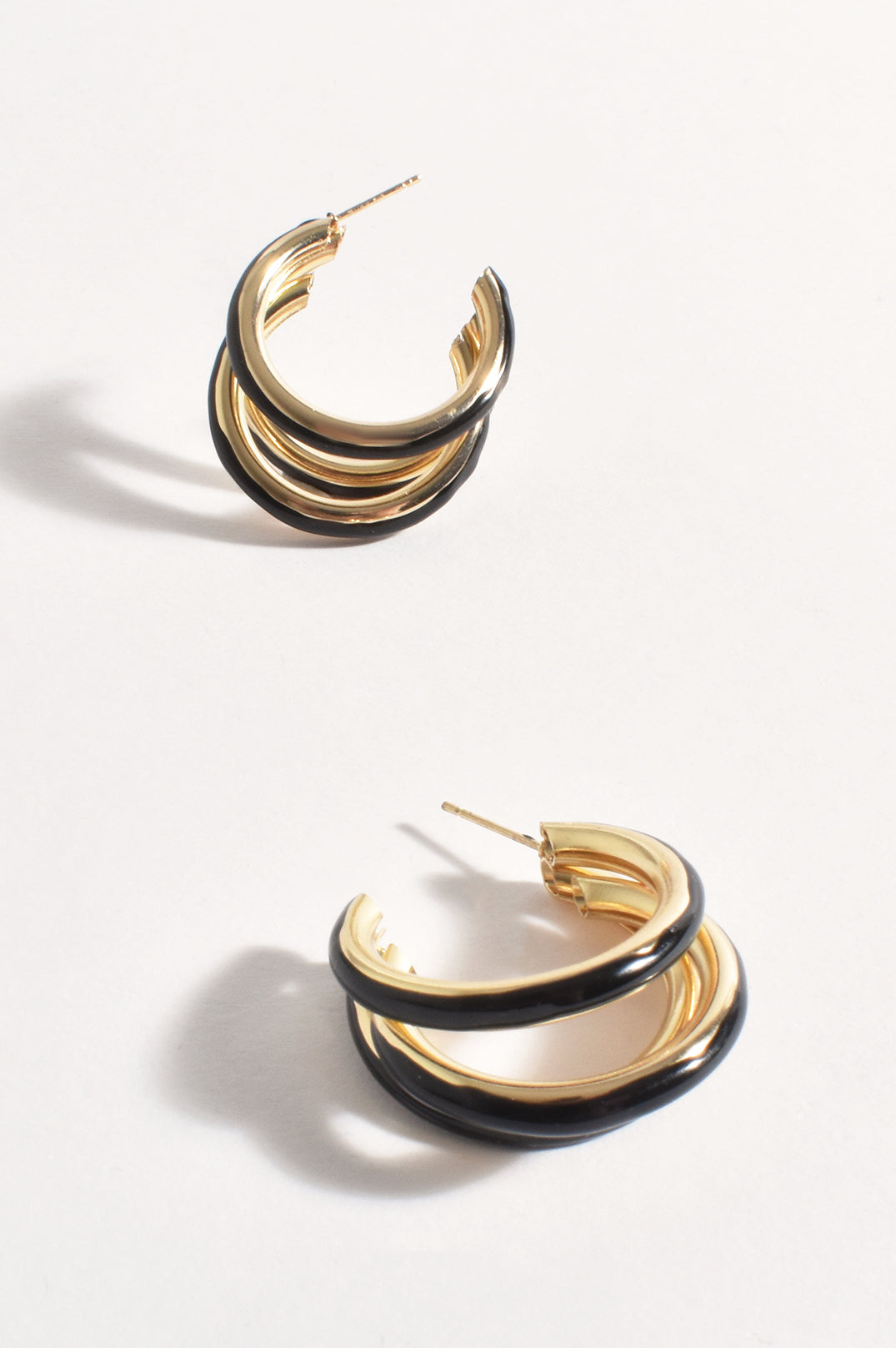 Adorne Enamel Painted Crossover Hoops