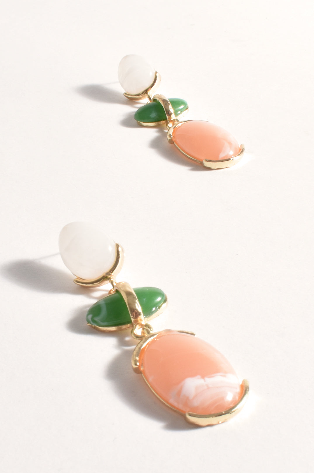 Adorne Resin Trio Drop Earrings