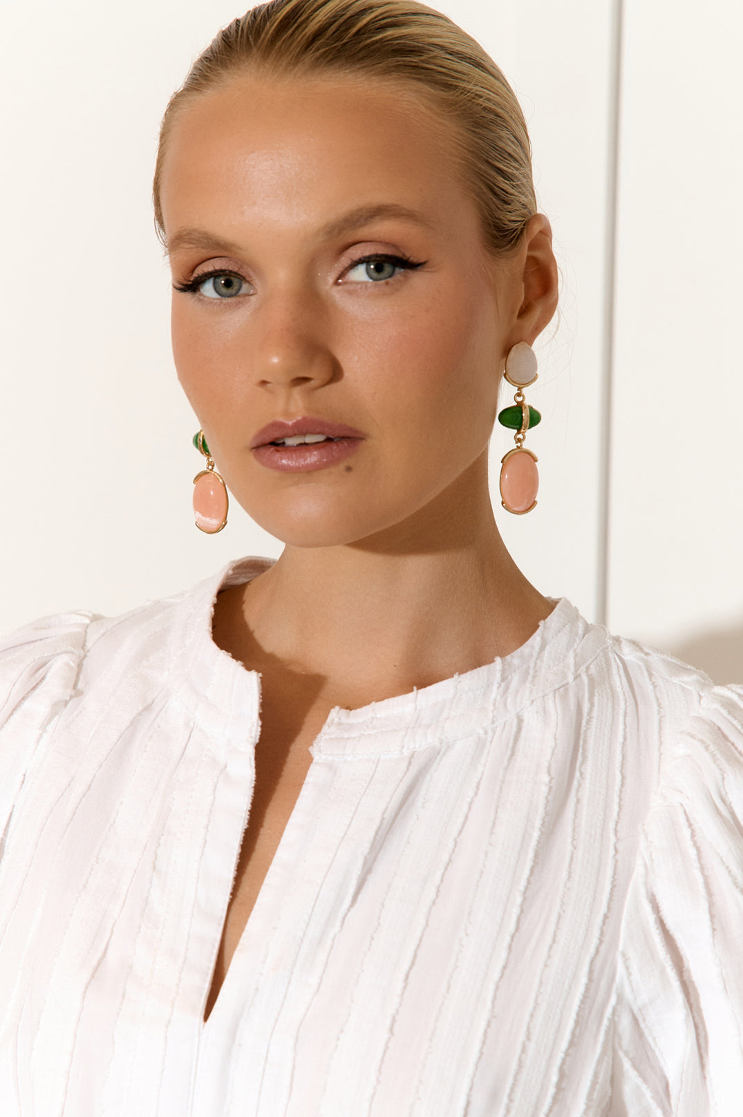 Adorne Resin Trio Drop Earrings