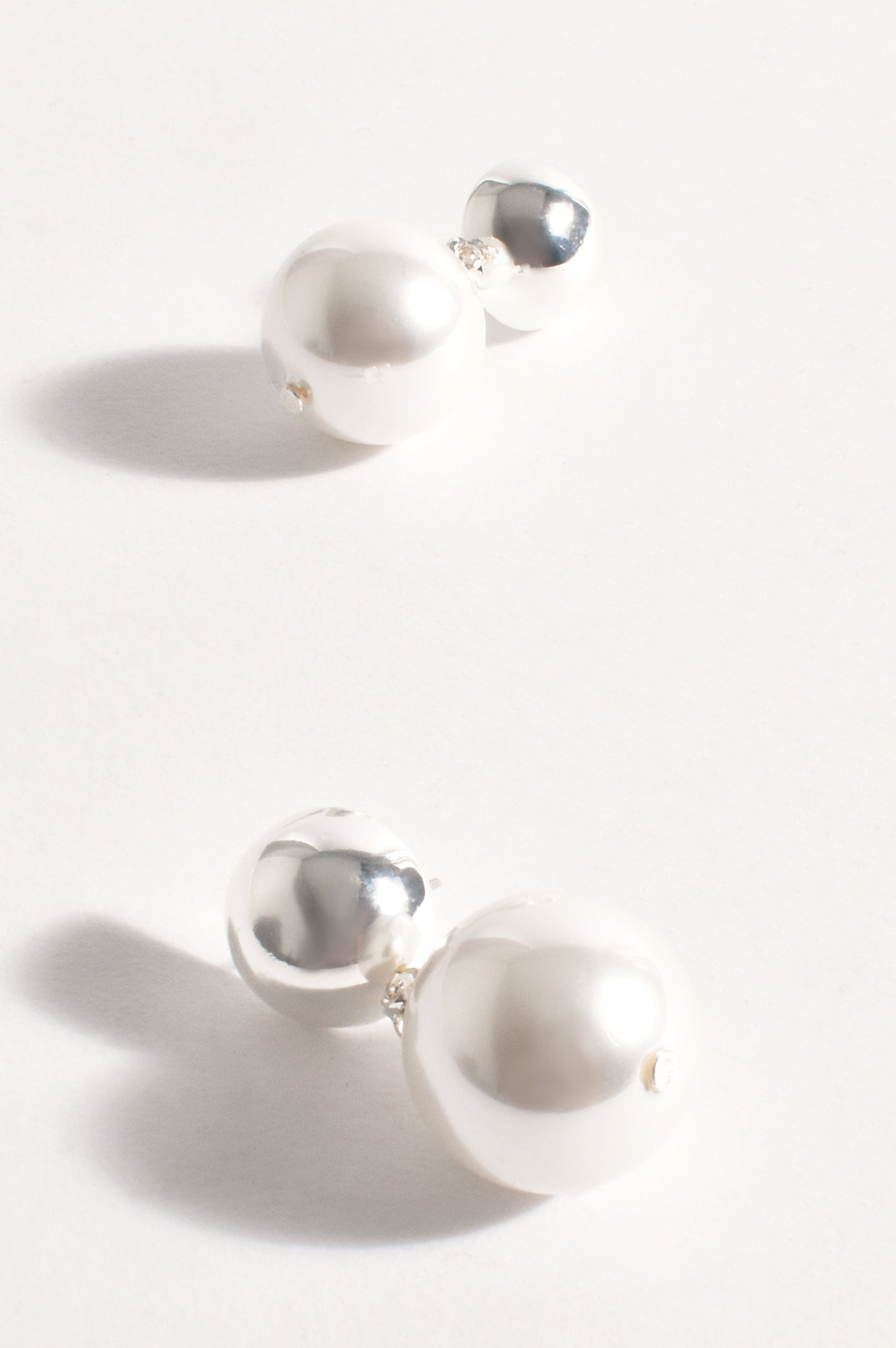 Adorne Dome Top Faux Pearl Earrings