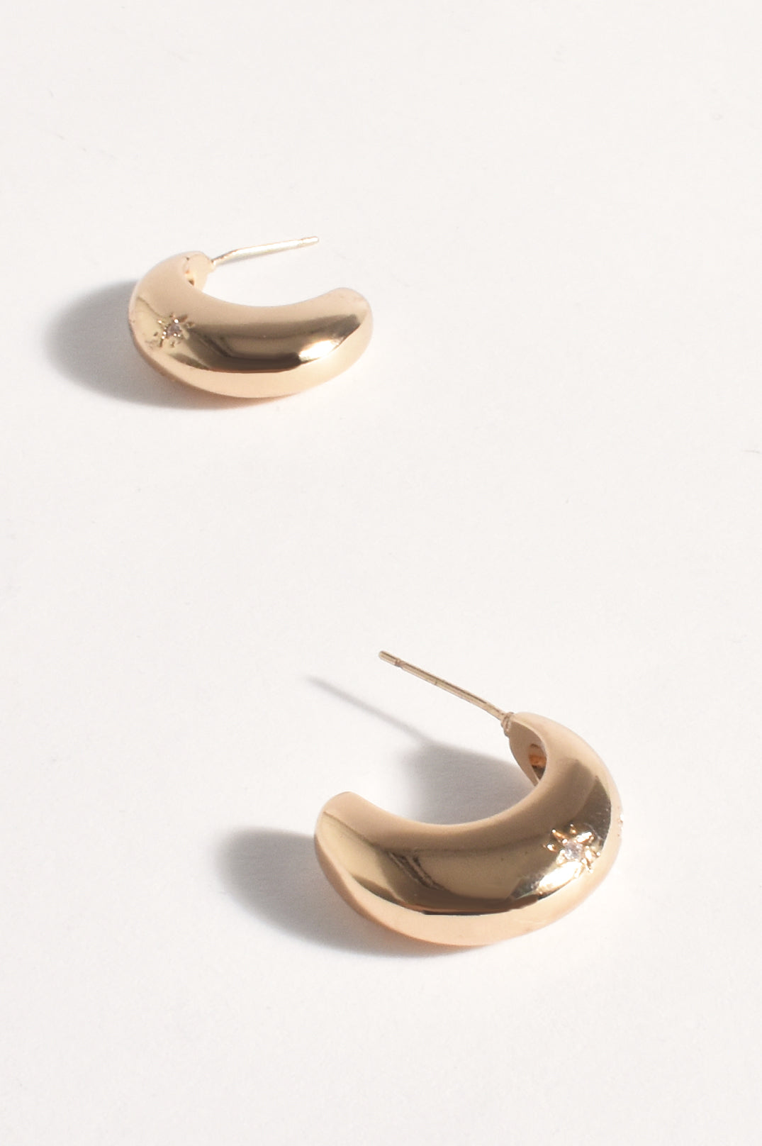 Adorne Polished Curved Front Event Earrings