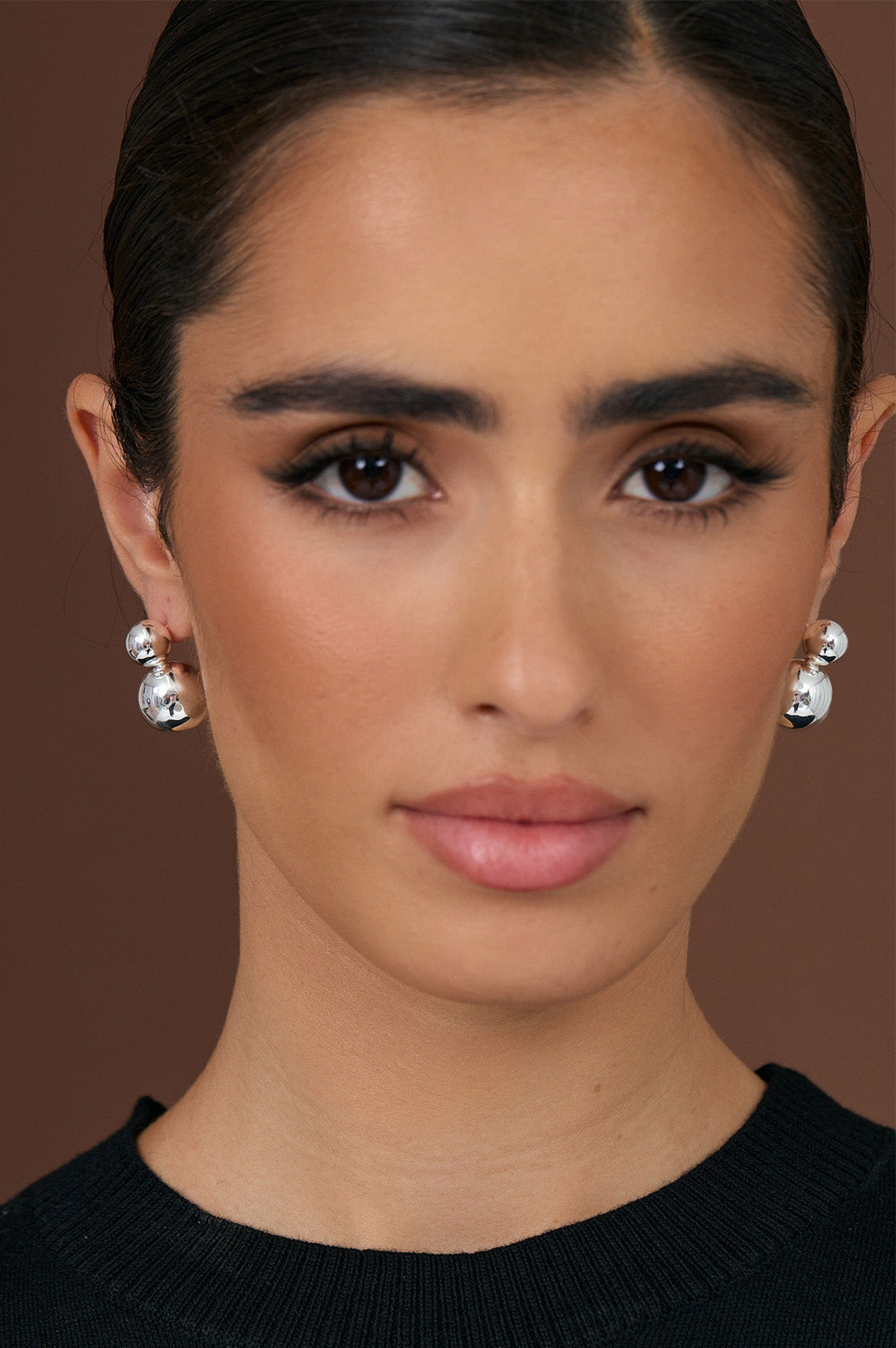 Adorne Double Ball Drop Earrings