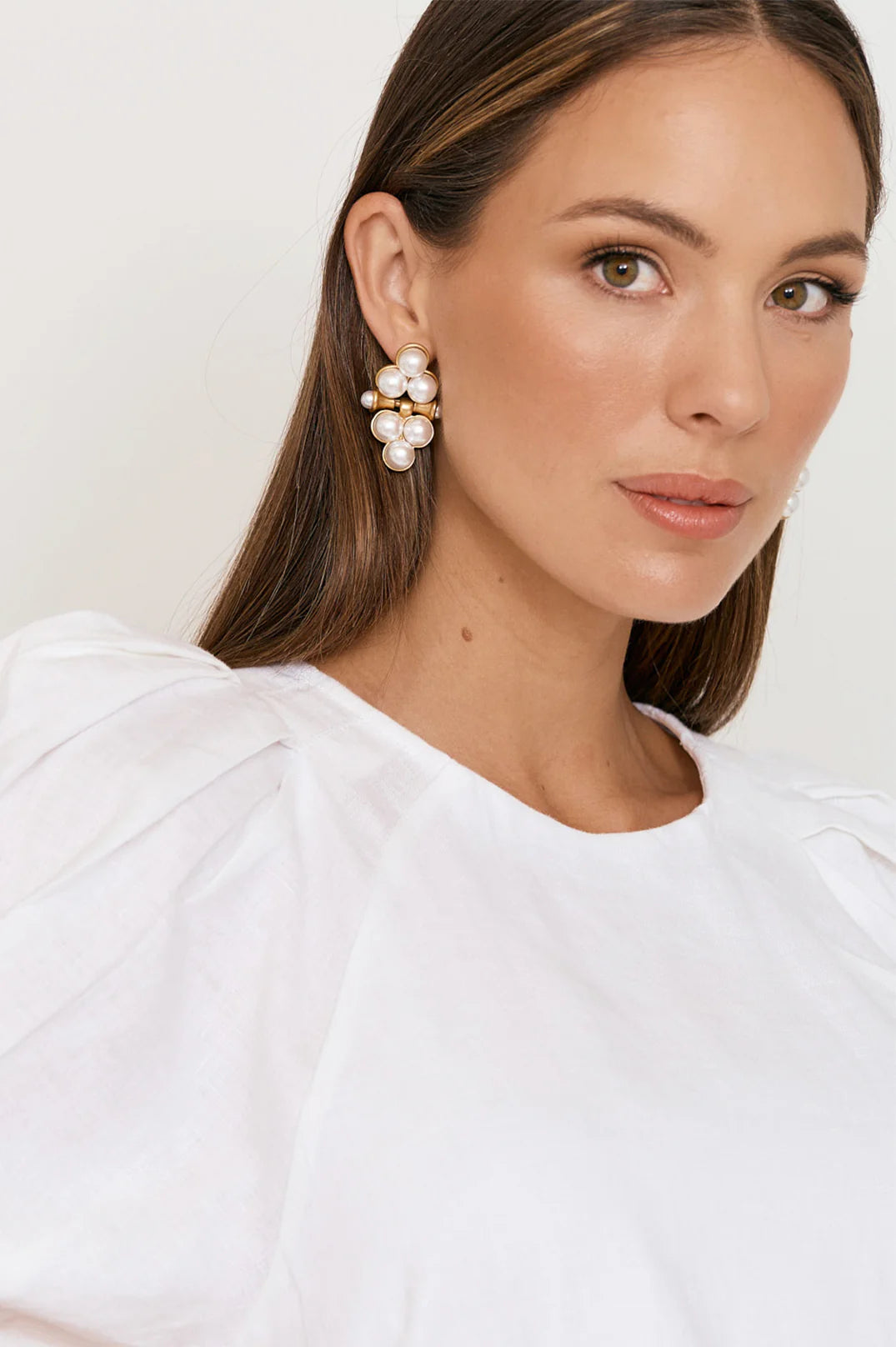 Adorne Faux Pearl Swing Earrings