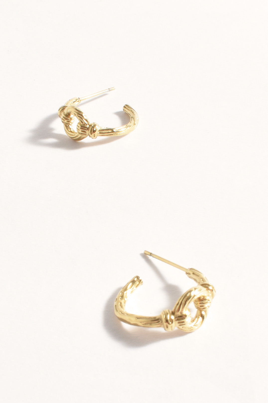 Adorne Knotted Rope Look Hoop Earrings