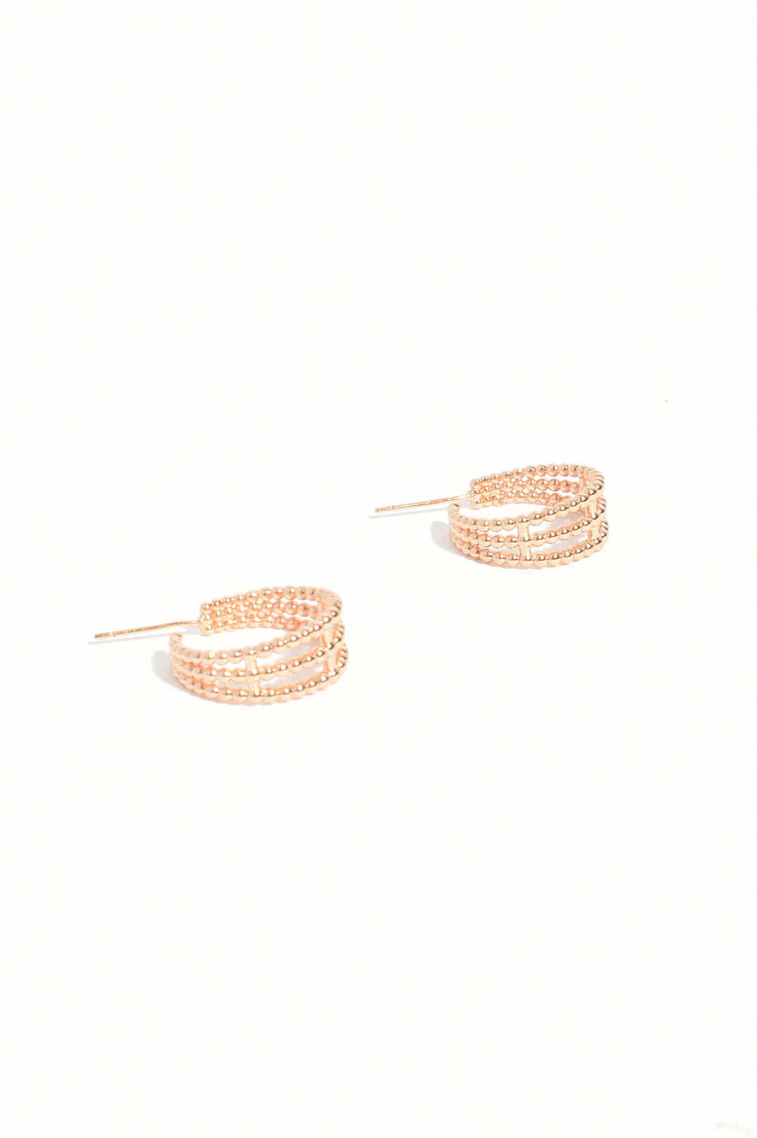Adorne Mini Trio Metal Ball Hoops