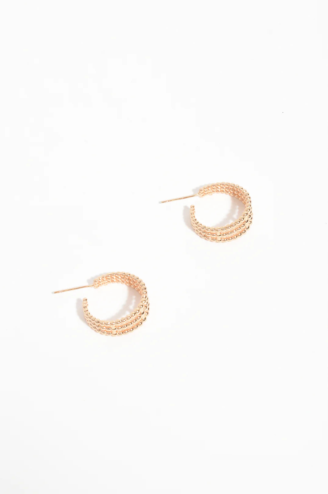 Adorne Mini Trio Metal Ball Hoops