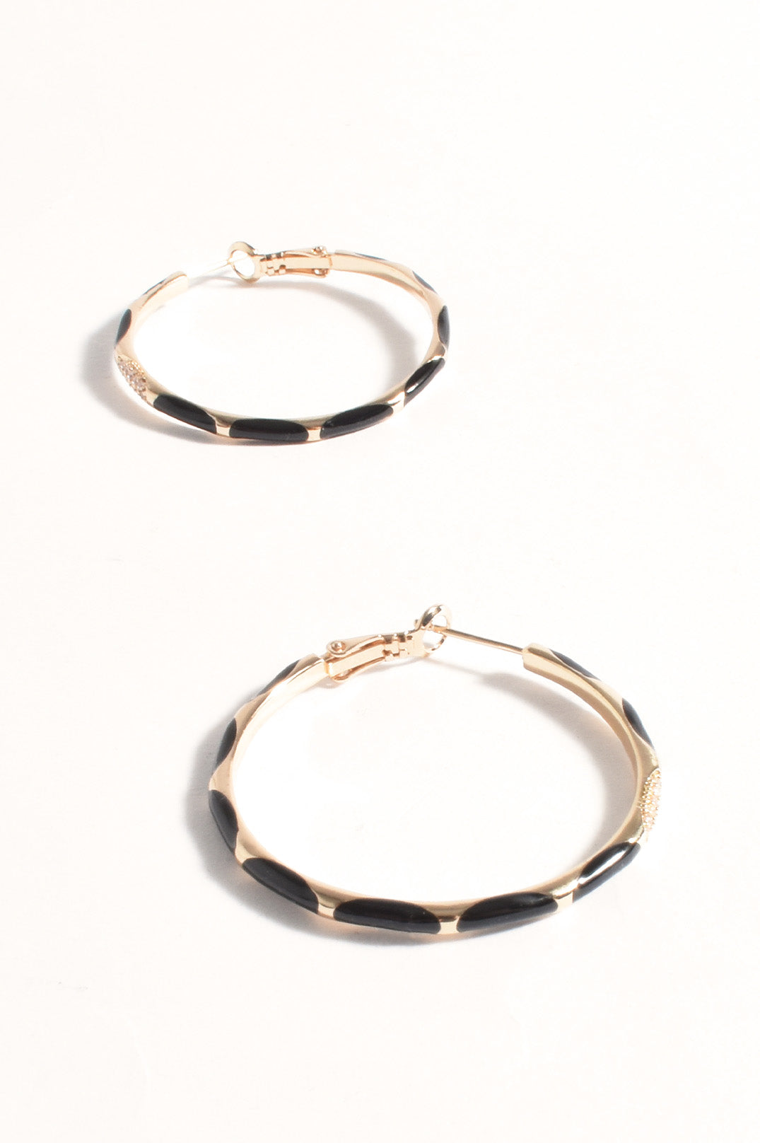 Adorne Metal Enamel Statement Hoops