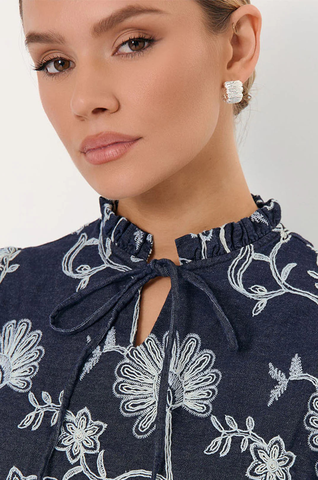 Adorne Molten Curved Front Stud Earrings