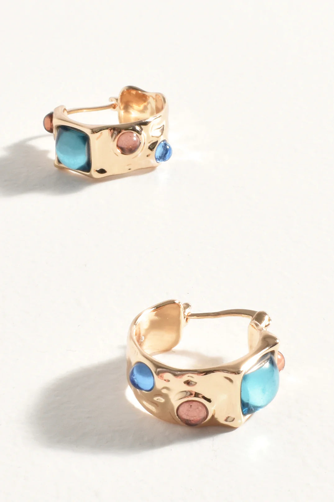 Adorne Multi Jewel Front Hoops