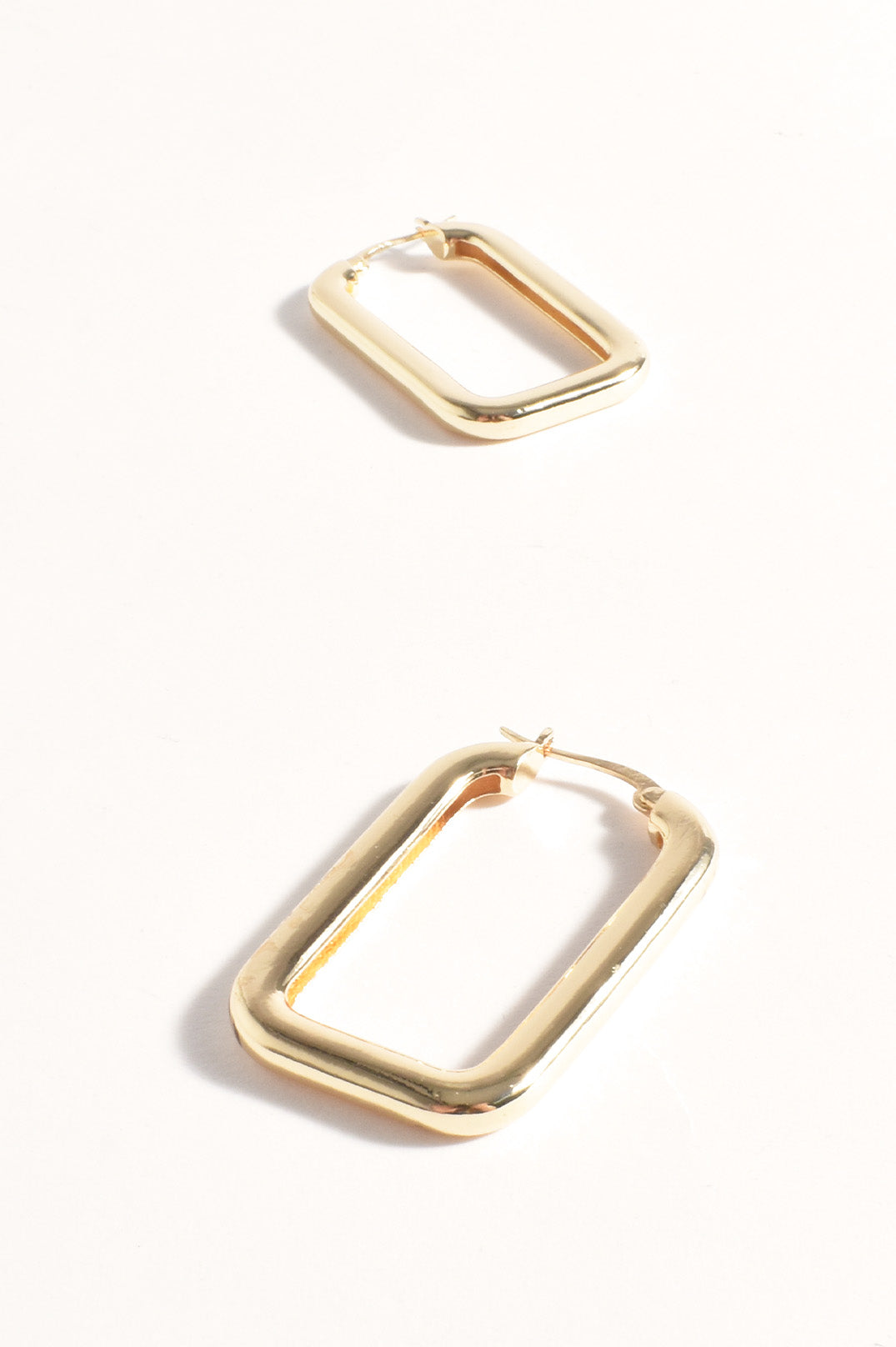 Adorne Simple Metal Oval Hoop Earrings