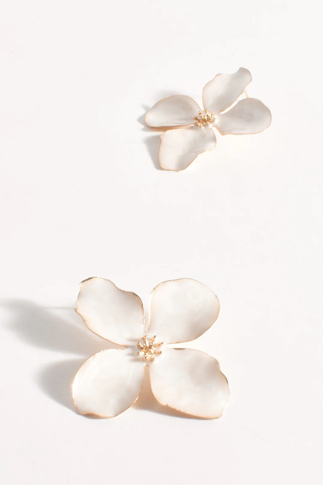 Adorne Enamel Painted Floral Earrings